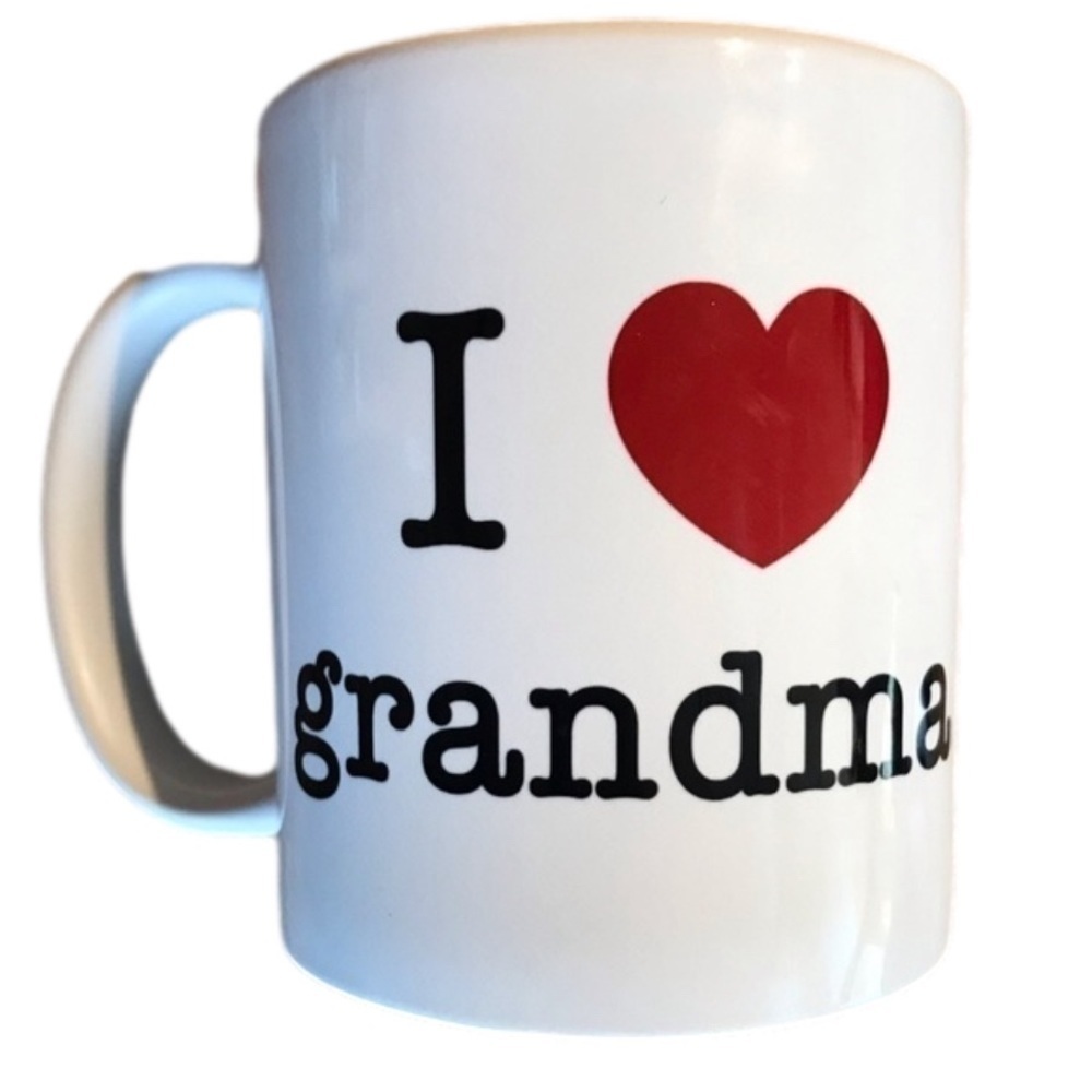I LOVE Grandma coffee cup I ❤️ GRANDMA prank mug